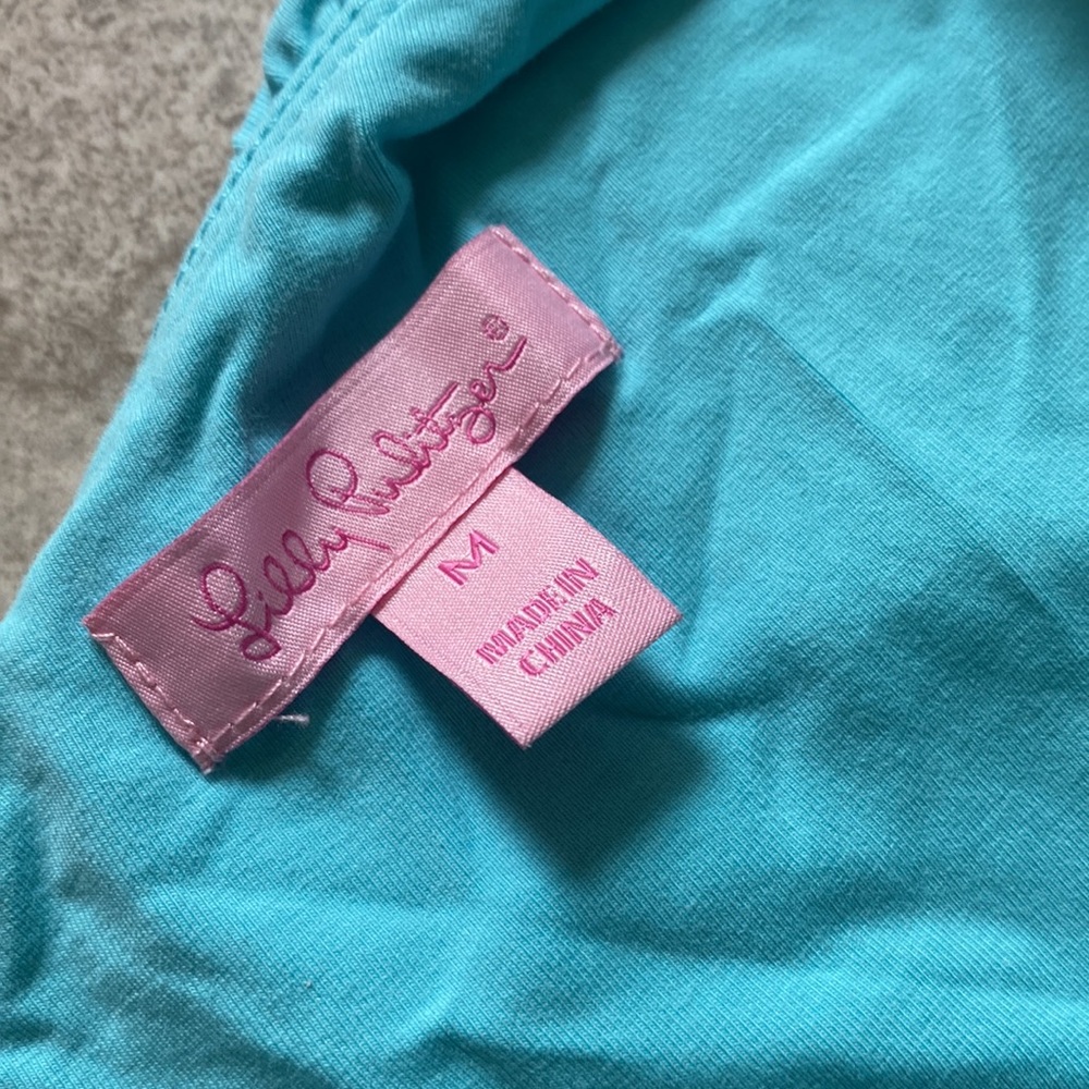 Lilly Pulitzer One Shoulder Dress Bright Blue - Picture 7 of 13